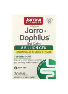 jarrow formulas Jarrow Formulas, Jarro-Dophilus, Gut Calm, 8 Billion CFU, 30 Veggie Capsules  - Image 1