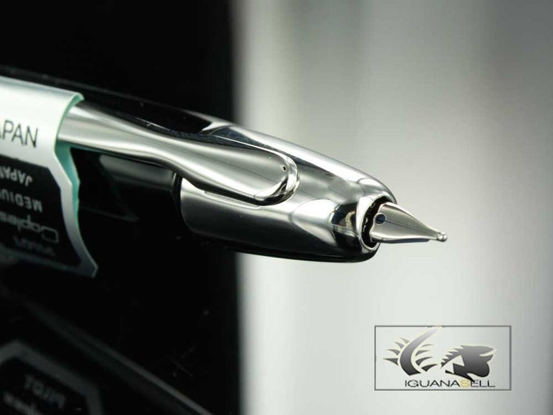 PILOT مجموعة قلم الحبر الجاف القابل للتعبئة والقابل للسحب من بايلوت، أسطوانة سوداء مع لمسات من الروديوم، حبر أزرق، رأس قلم متوسط (60242) - Image 3