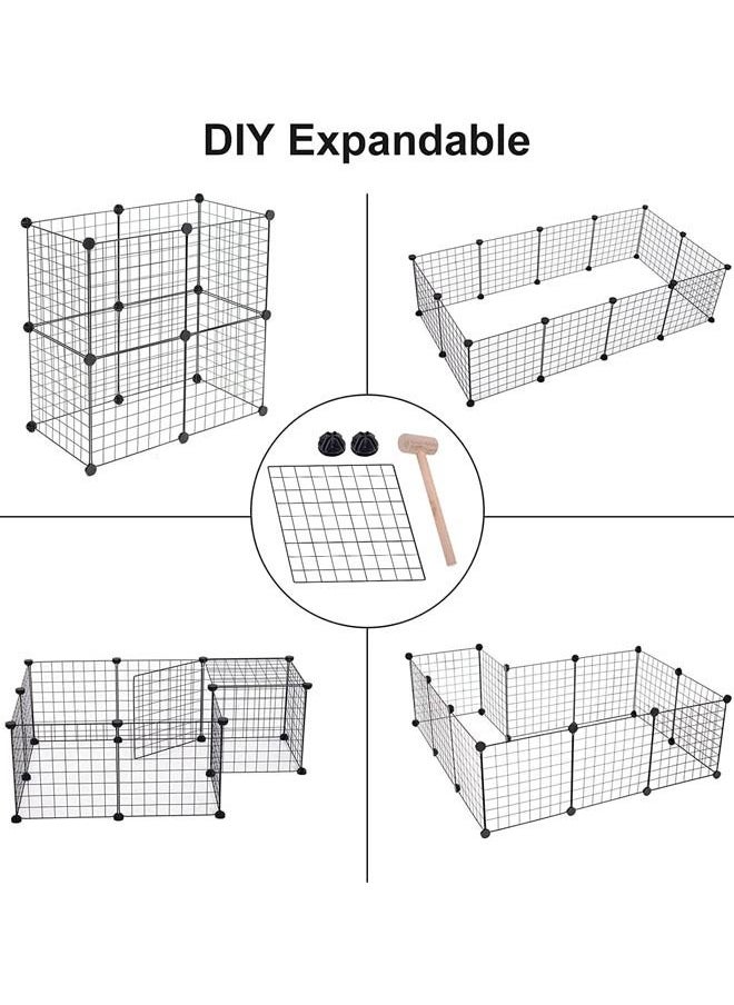 Generic - 24 Panels Metal Pet Playpen Small Animals Playpens Cage Portable Yard Fence Indoor Ideal for Rabbit Gerbil Puppy Pet Products DIY Metal Wire Yard Fence - Image 1