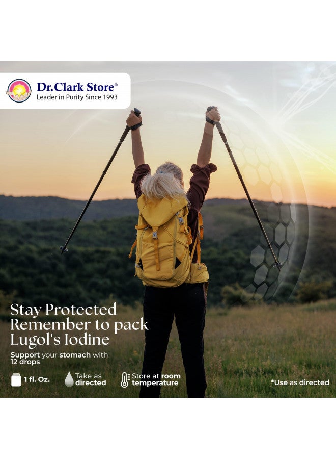 Dr Clark Store Stomach Saver From Dr. Clark Store, Contains Lugols Iodine 2% Granular Iodine   1 Fl. Oz With A Dropper and Cone Cap For Traveling  - Image 4