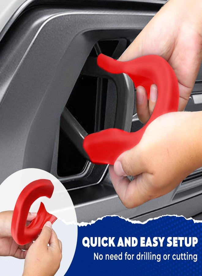 MITANLUXI Tow Hook Cover Compatible with GMC Sierra 1500 2019, 2020, 2021, 2022, 2023, 2024, 2025 Accessories - Upgrade Design, Silicone Rubber, Red - Image 4