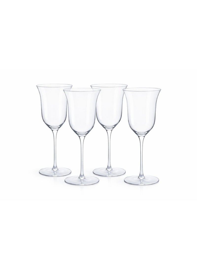 مجموعة فاخرة من 4 أكواب نبيذ أحمر وأبيض من نوع GLAS Pure Saugivnon Blanc، أكواب نبيذ أنيقة للنبيذ الأبيض، أكواب كريستال تريتان آمنة للغسل في غسالة الأطباق، صنع في ألمانيا (14 أونصة)