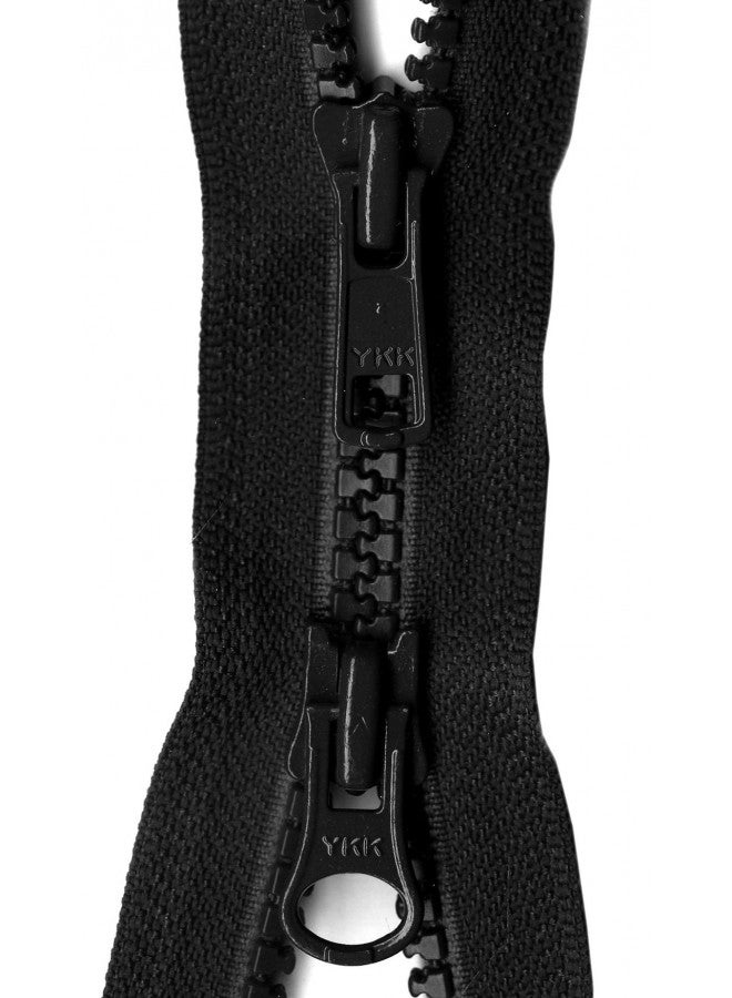 YKK Vislon 2-Way Separating Zipper, 28", Black
