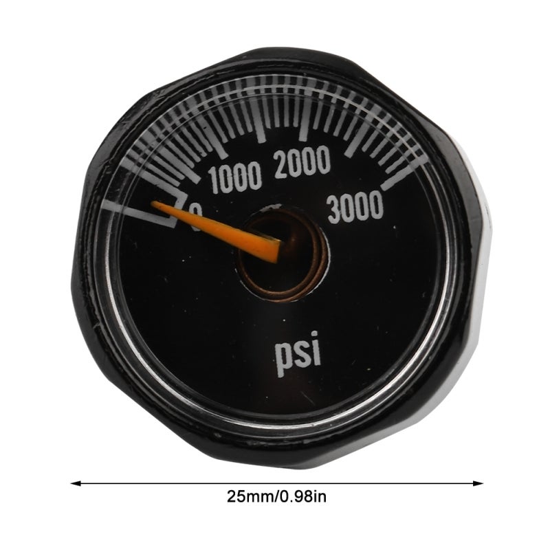 Mini Pressure Gauge Aluminum Outer Case Clear Number Markings Precision Valve - Stable Performance Pressure Measuring Tool for Carbon Dioxide Detection & Portable Pressure Measurement - Image 3