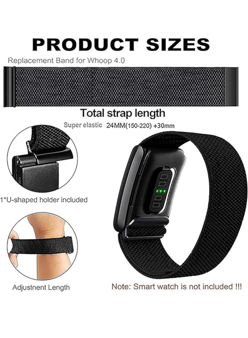 Nylon Sport Band Compatible with Whoop Band 4.0 Strap Breathable Nylon Adjustable Waterproof Replacement Wristbands Straps Connector Wearable Fitness Tracker - Image 3
