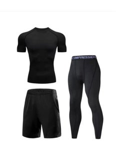 Joychic 3 pieces durable Men's Sports with thermo-activity breathable Set Man Fitness Suit Gym comfort Running Yoga Athletic Jogging Workout Set Quick Dry Skin  - Image 2