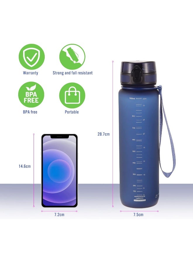PROIRON Water Bottle 0.5L/1L Leak-Proof Drink Bottle BPA Free USA Tritan Material Gym Bottle with Protein Shaker, Flip Top Lid & Removable Strainer for Fitness Cycling, Gym Camping Outdoor Sports - Image 5