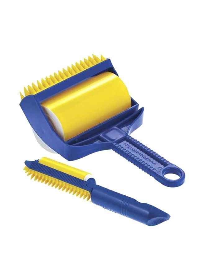 NIBEMINENT Sticky Lint Remover And Built-In Finger Set Blue/Yellow - Image 1