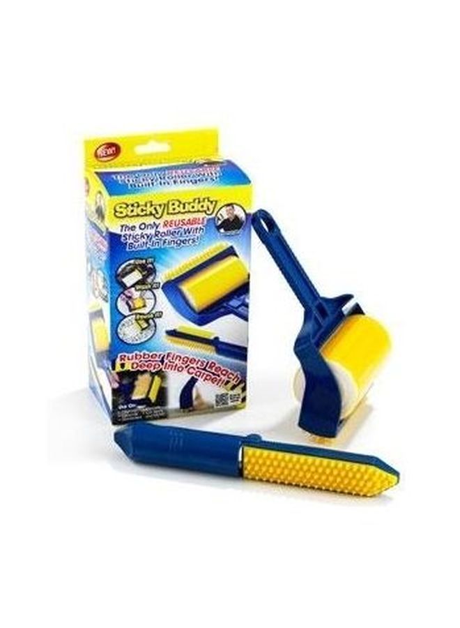 NIBEMINENT Sticky Lint Remover And Built-In Finger Set Blue/Yellow - Image 2