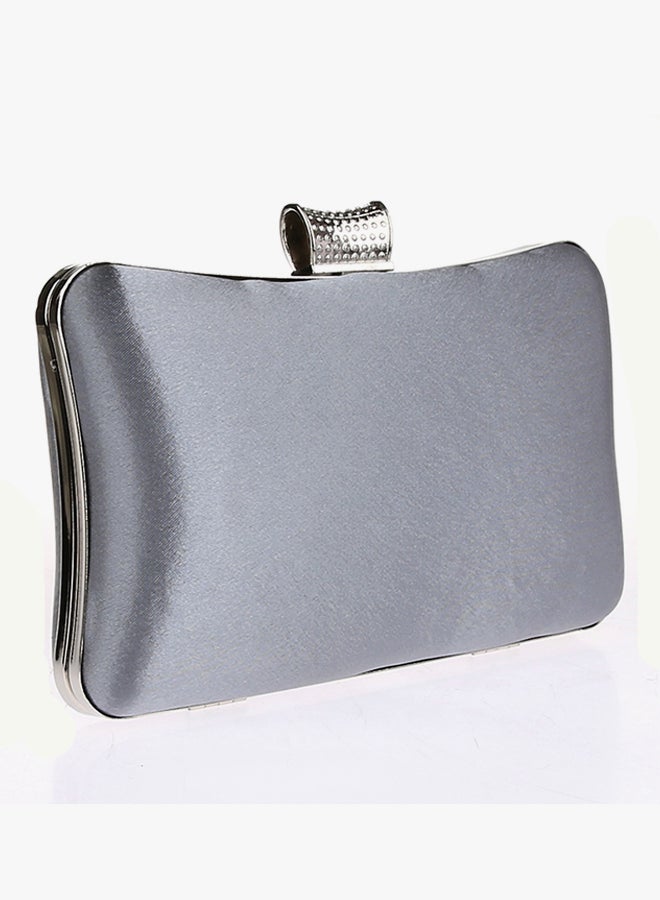 NIBEMINENT Braided Designer Clutch Grey - Image 3