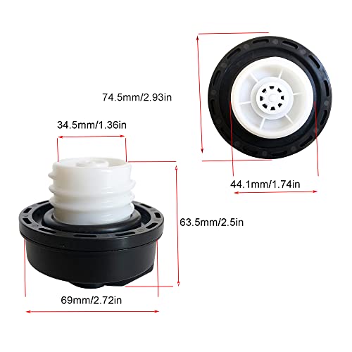 CYONRUAN Locking Gas Cap Lock Fuel Cap Replacement Fuel Tank Cap With Lock For Toyota, Honda, Nissan, Acura, Isuzu, Mazda, Mitsubishi, Scion, Suzuki, Chevy, Buick, GMC, Pontiac, Saab, Saturn, Audi, VW, Volvo - Image 3