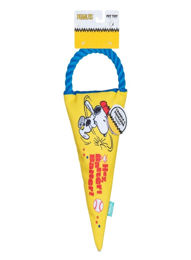 بينتس لعبة متينة للكلاب من بيناتس فور بيتس - راية رياضية على شكل سنوبي فلاتي مع حبل شد، وصوت صفير، وصوت خشخشة - ألعاب مضغ تفاعلية للكلاب الصغيرة والمتوسطة والكبيرة والجراء - Image 1