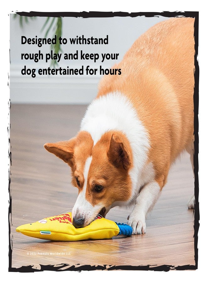 بينتس لعبة متينة للكلاب من بيناتس فور بيتس - راية رياضية على شكل سنوبي فلاتي مع حبل شد، وصوت صفير، وصوت خشخشة - ألعاب مضغ تفاعلية للكلاب الصغيرة والمتوسطة والكبيرة والجراء - Image 4