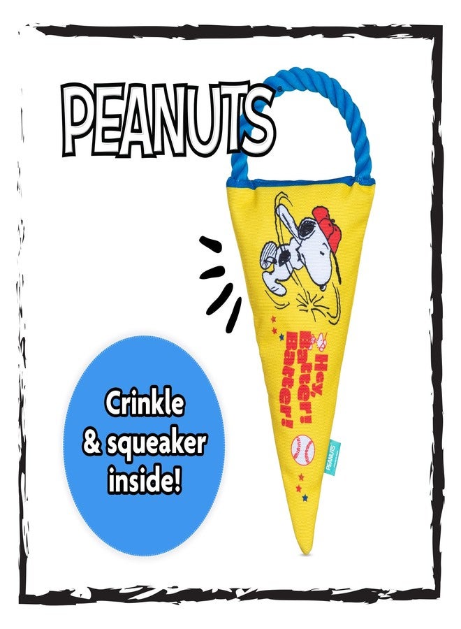 بينتس لعبة متينة للكلاب من بيناتس فور بيتس - راية رياضية على شكل سنوبي فلاتي مع حبل شد، وصوت صفير، وصوت خشخشة - ألعاب مضغ تفاعلية للكلاب الصغيرة والمتوسطة والكبيرة والجراء - Image 2