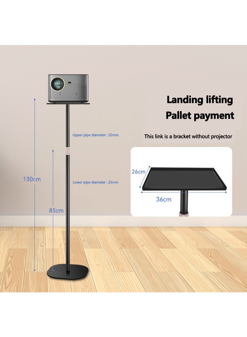 FlashHawk ​​Adjustable Floor Standing Projector Stand with Tray | 85-130cm Height Telescopic | Carbon Steel Base | 20x34cm Pallet​​ - Image 2