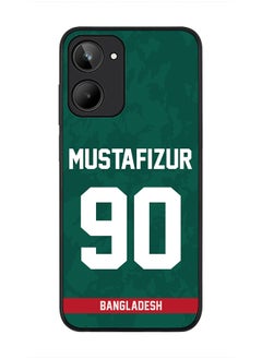 Cover for Realme 10 4G Case , Rugged Black Slim fit Soft Flexible Thin Protective Phone Cases - Player Name - Mustafizur Rahman, Jersey Number- 90