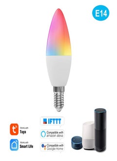 XLT WiFi Smart LED Bulb 5W E14 Dimmable RGBWC Light Remote Control by Phone App Voice Control with Alexa Google Home Assistant  - Image 2