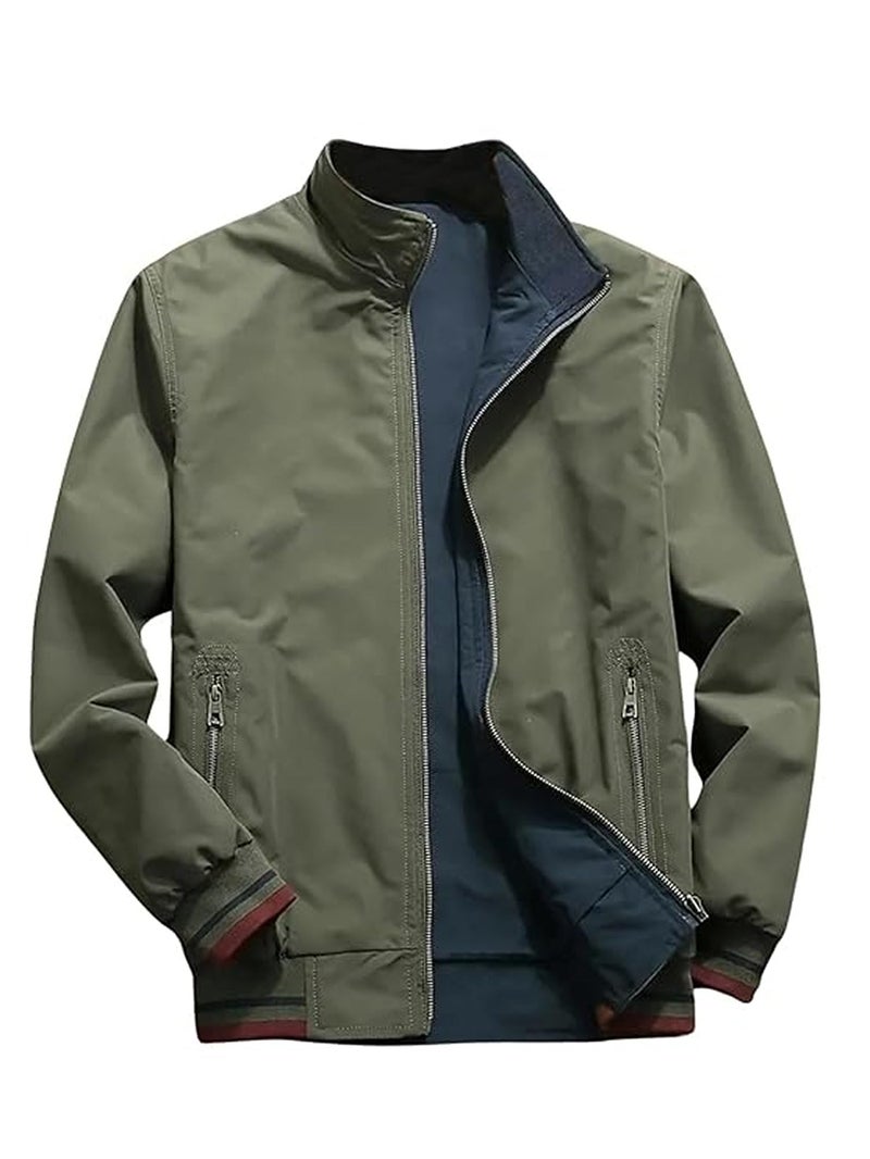 Lymio Jackets || Jacket for men || Lightweight Outwear Jacket (J-06-Green-L) - Image 1