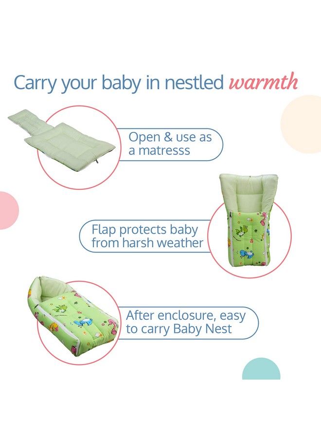 Luvlap سرير أطفال 3 في 1 مع كيس نوم وحقيبة حمل من القطن للأطفال حديثي الولادة والرضع، سرير محمول لحمل الطفل والنوم معًا، سرير نوم للأطفال من سن 0 أشهر فما فوق (متعدد الألوان) - Image 5
