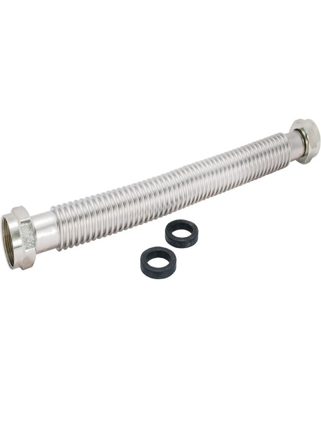 Eastman 18 Inch WaterFlex Water Heater Connector, 1-1/4 Inch FIP x 1-1/4 Inch FIP, Stainless Steel Corrugated Water Softener, 432118 - Image 1