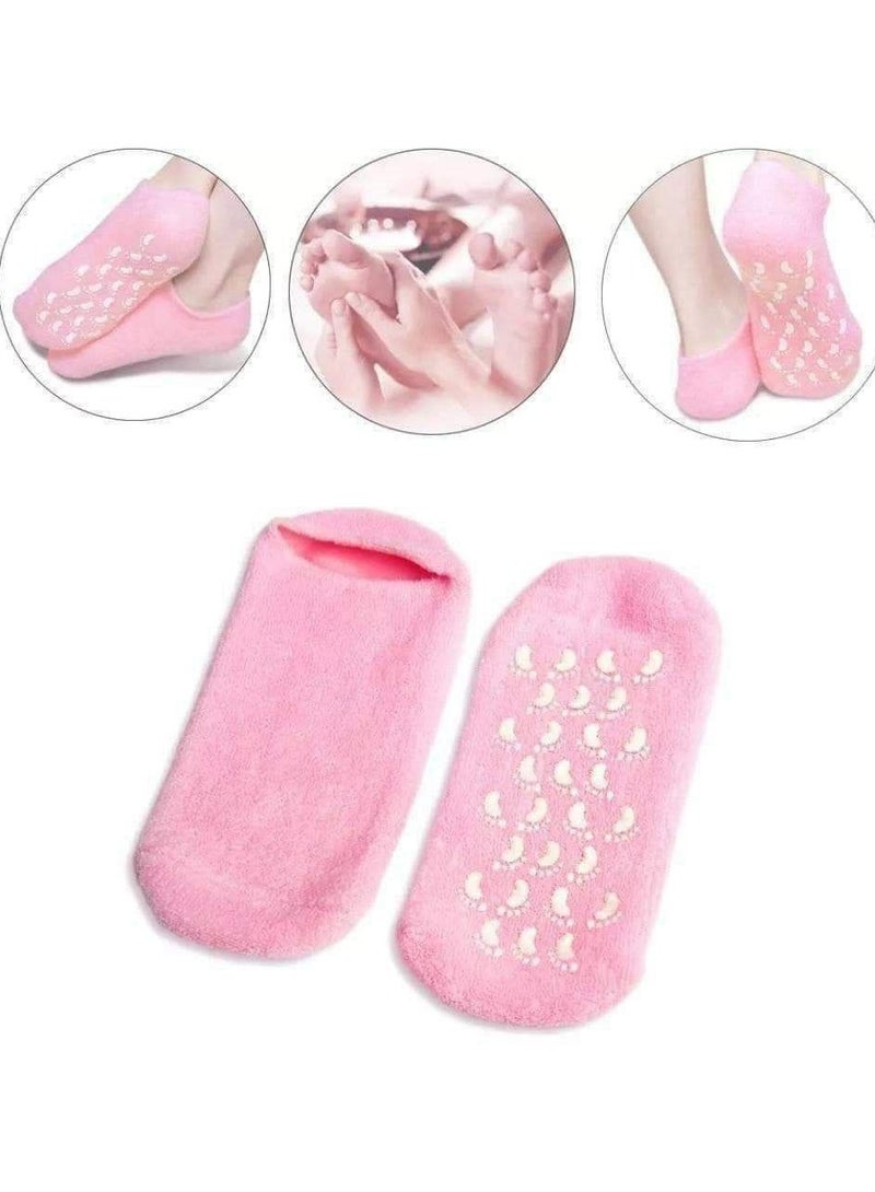 شرابات جل سيليكون مرطبة فائقة النعومة لعلاج القدم والكاحل الجاف المتشقق والعناية بالبشرة وجمال القدمين شرابات جل مرطبة مناسبة للمنتجعات الصحية لعلاج الكعوب المتشققة - Image 1