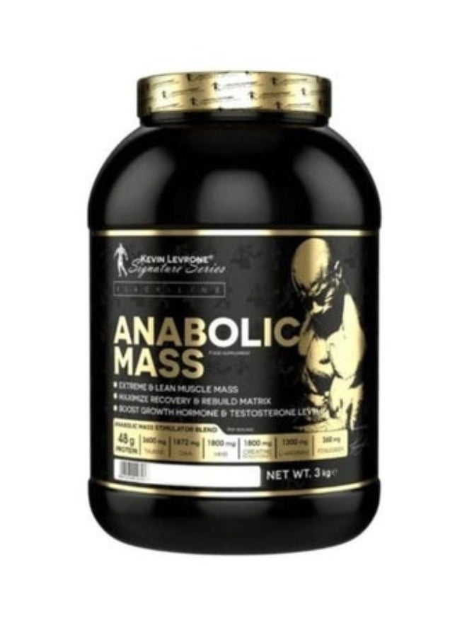 KEVIN LEVRONE Anabolic Mass، Pro Muscle Building Weight Gainer، Snikers، 3 كجم 