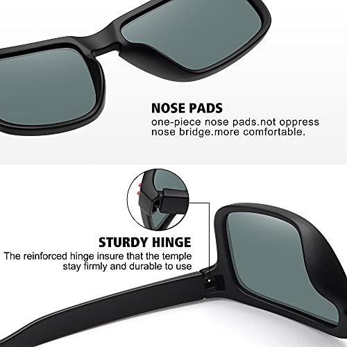 MEETSUN Polarized Sunglasses for Men Women Sports Driving Fishing Glasses UV400 Protection 3Pack-Black+Black Frame/Purple Blue Mirror Lens+Black/Blue - Image 4