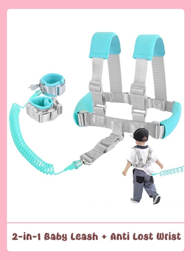 Kids Anti Lost Wrist Harness Link With Safety Leash, Child Walking Harness,Kids Leash Wristband Belt with Lock for Outdoor Travel - Image 1