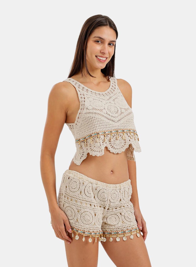 Carina Shell-Trimmed Beach Set - Image 2