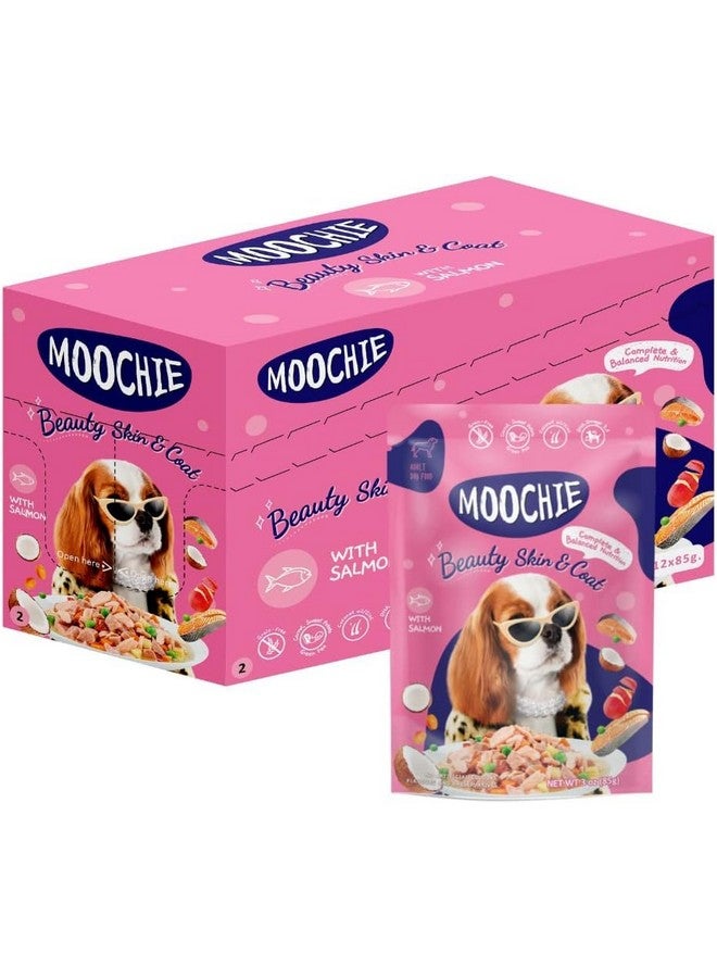 Pets Empire طعام رطب للكلاب من إمبراطورية الحيوانات الأليفة موشي، خالي من الحبوب، وجبة غرافي، لجمال الجلد والفرو مع السلمون، الجزر، البطاطا الحلوة والبازلاء الخضراء، طعام غرافي عالي البروتين للكلاب، وجبات غير نباتية للكلاب، جرو (85غ × 12) - Image 1