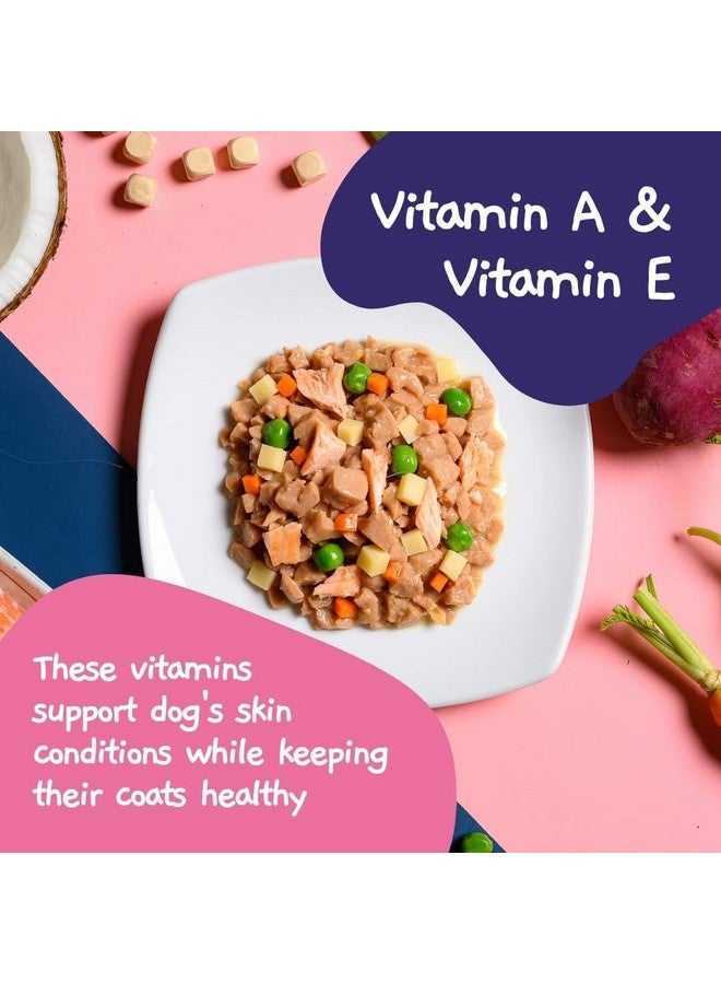 Pets Empire طعام رطب للكلاب من إمبراطورية الحيوانات الأليفة موشي، خالي من الحبوب، وجبة غرافي، لجمال الجلد والفرو مع السلمون، الجزر، البطاطا الحلوة والبازلاء الخضراء، طعام غرافي عالي البروتين للكلاب، وجبات غير نباتية للكلاب، جرو (85غ × 12) - Image 5