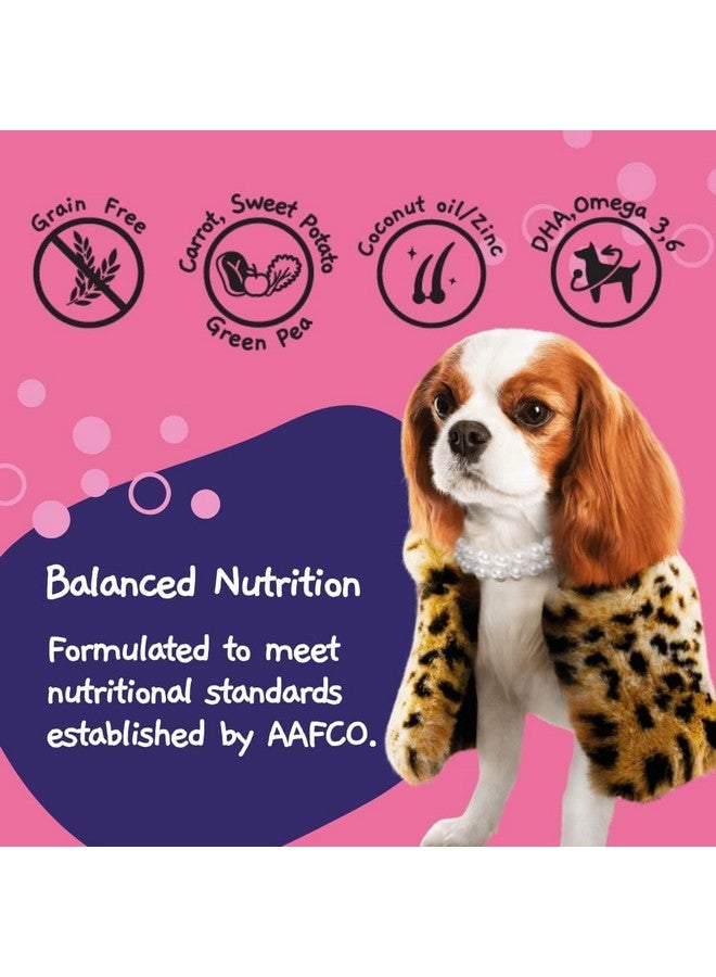 Pets Empire طعام رطب للكلاب من إمبراطورية الحيوانات الأليفة موشي، خالي من الحبوب، وجبة غرافي، لجمال الجلد والفرو مع السلمون، الجزر، البطاطا الحلوة والبازلاء الخضراء، طعام غرافي عالي البروتين للكلاب، وجبات غير نباتية للكلاب، جرو (85غ × 12) - Image 4