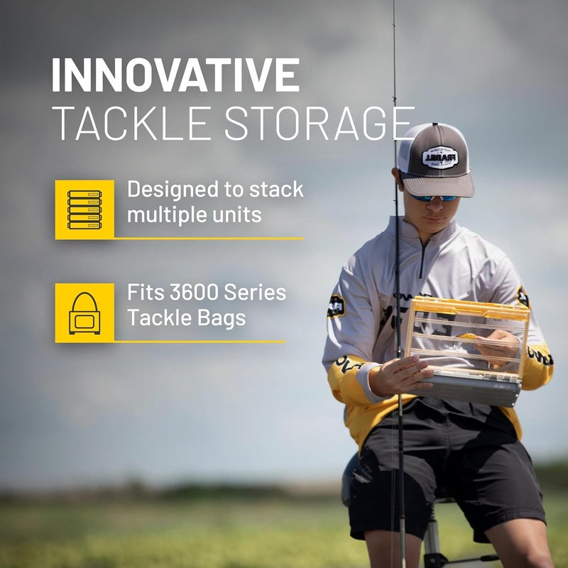 PLANO EDGE Flex 3600 Tackle Storage, Includes 38 Flex Dividers, Gray and Yellow, Customizable Waterproof Tackle Box Organization, Rustrictor Rust-Resistant Technology - Image 5
