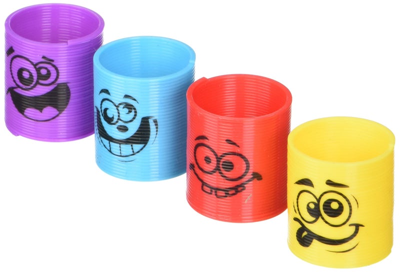 RIN 50 Assorted Colorful 138 Silly Face Springs Slinkies Miniature Fun Party Favors Easter Goody Bag Party Gifts Teacher Classroom Stocking Stuffer Toy - Image 2