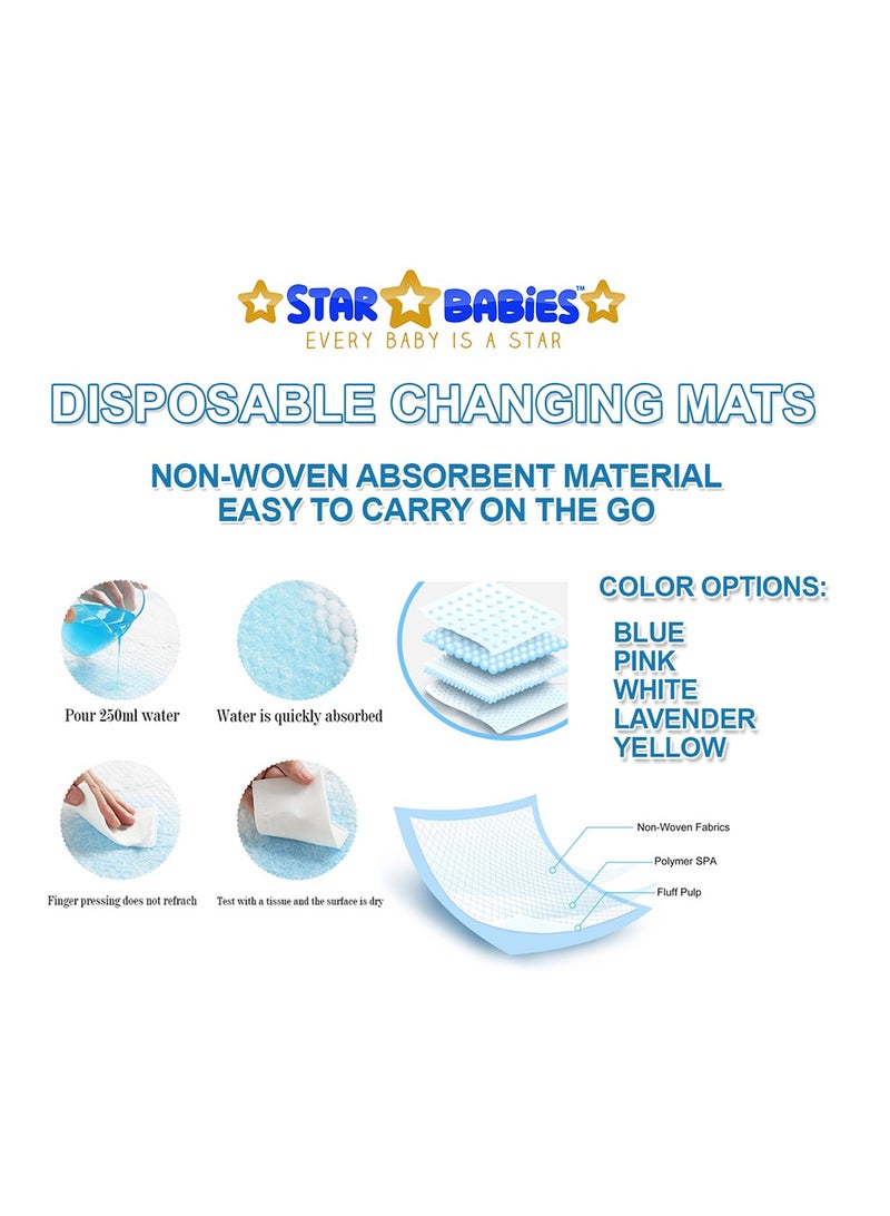 STAR BABiES Star Babies Combo Pack (Disposable Changing mat 10pcs, Scented Bag 4pcs (60bags) with  Disposable Breast Pad 5pcs) -Assorted  - Image 3