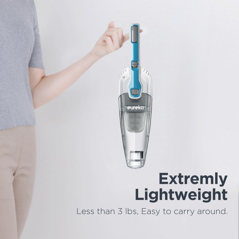 Eureka Corded Stick Vacuum Cleaner for Home Pet Hair, Lightweight Stick Vacuum Cleaner with Powerful Suction for Carpet Tile and Hard Floor, Aqua Blue, 3-in-1 Handheld Vac NES100 - Image 3