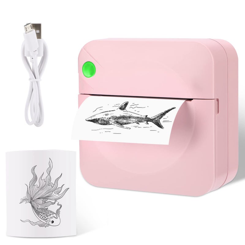 طابعة ملصقات صغيرة محمولة لاسلكية حرارية بلوتوث جيب للطلاب لطباعة الملصقات الخاطئة - Image 2