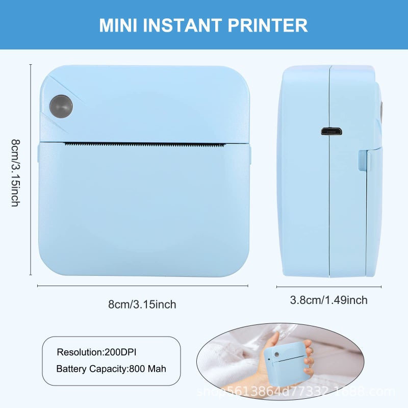 طابعة ملصقات صغيرة محمولة لاسلكية حرارية بلوتوث جيب للطلاب لطباعة الملصقات الخاطئة - Image 5