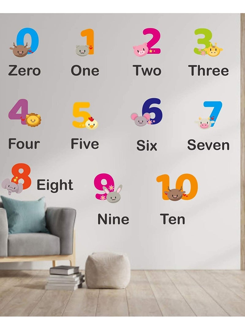 UP TO DATE Colorful educational wall sticker poster for nursery and preschool with numbers design Multi color, Vinyl  100 cm x 80 cm - Image 2
