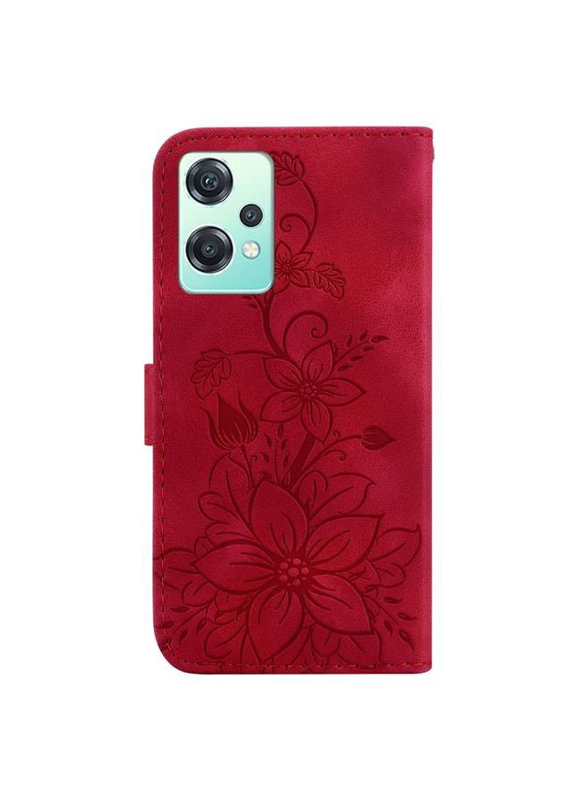 erorex Case For OnePlus Nord CE 2 Lite 5G Lily Embossed Leather Phone Case  - Image 3