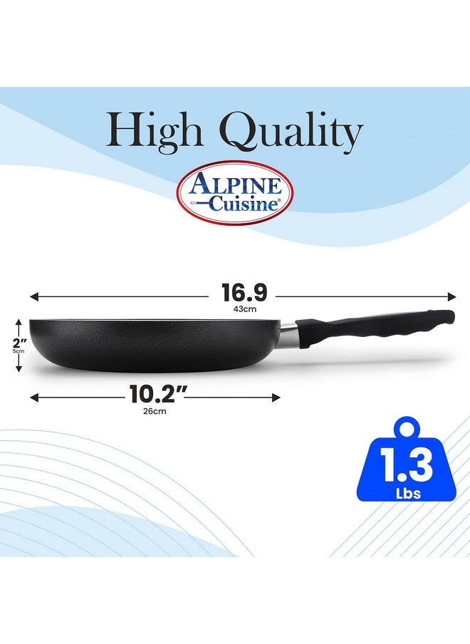 Alpine Cuisine Alpine Cuisine Fry Pan 10-Inch Nonstick Coating Gray, Frying Pans Nonstick for Stove with Stay Cool & Comfortable Handle, Durable Nonstick Cookware, Ideal for Family  - Image 4