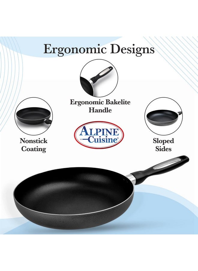 Alpine Cuisine Alpine Cuisine Fry Pan 10-Inch Nonstick Coating Gray, Frying Pans Nonstick for Stove with Stay Cool & Comfortable Handle, Durable Nonstick Cookware, Ideal for Family  - Image 3
