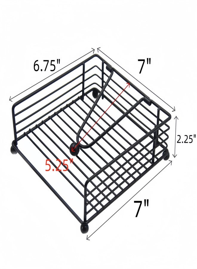 SWTOOL Black Napkin Holder Modern Square Metal Flat Napkin Storage Stand Holder with Weighted Pivoted Arm for Outdoor Farmhouse Wedding Party Hotel - Image 2
