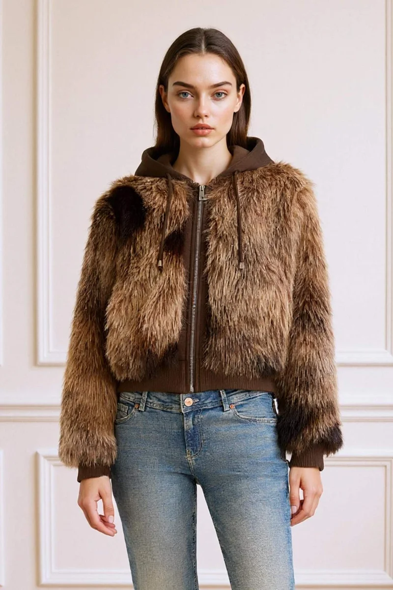 ديفاكتو Regular Fit Fur Faux Fur