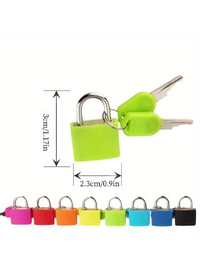 Green Steel Padlock For Travel Luggage Diaries With 2 Keys Ideal Gift For Christmas Halloween - Image 1