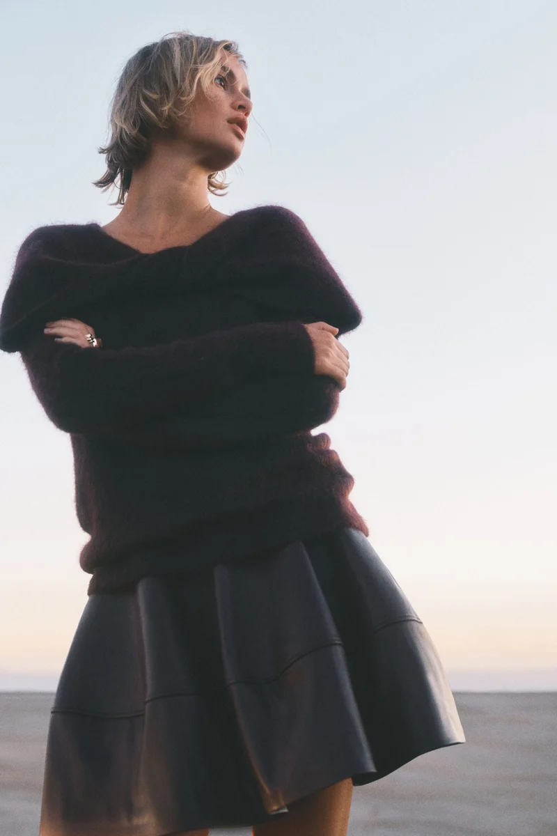 H&M Mohair-blend twist-detail top