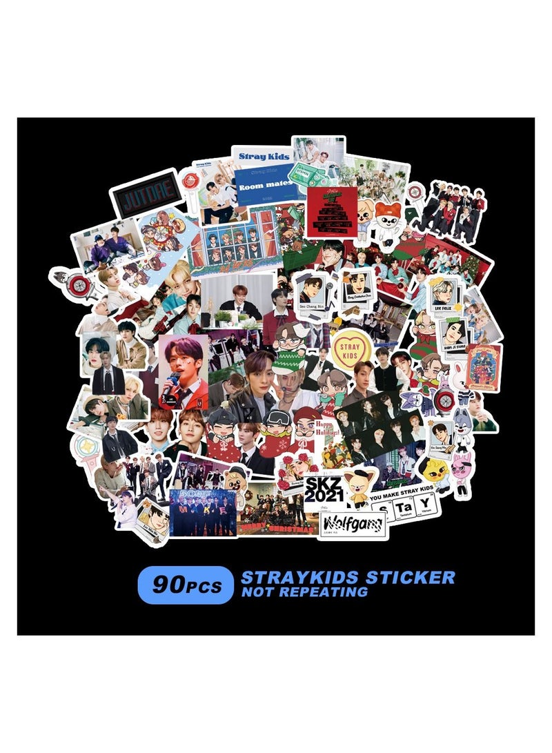 Color Fans 90 Pcs Straykids Waterproof Stickers Laptop Skateboard Luggage Computer Water Bottle Cool Graffiti Sticker Packs for Kids Teens Girls Adults - Image 5