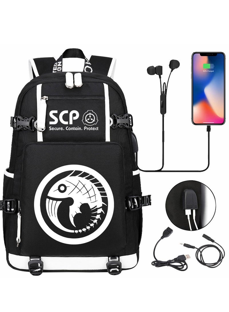 USB Print Youth Casual Travel Backpack