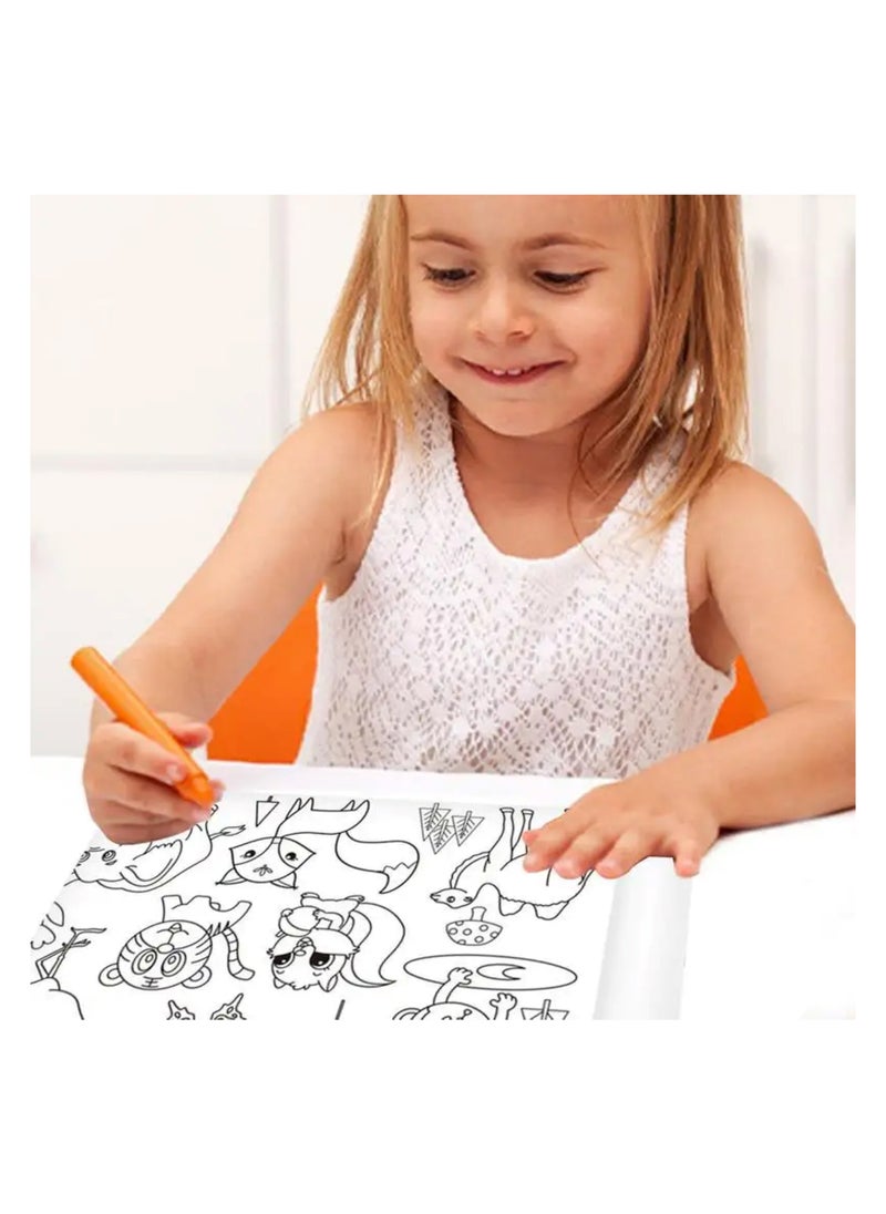 W4YOU Children’s wall-sticker painting drawing roll colouring paper picture for kids, paper early educational toys 300x30 cm long roll (wild Jungle) set children Art Toys.  - Image 2