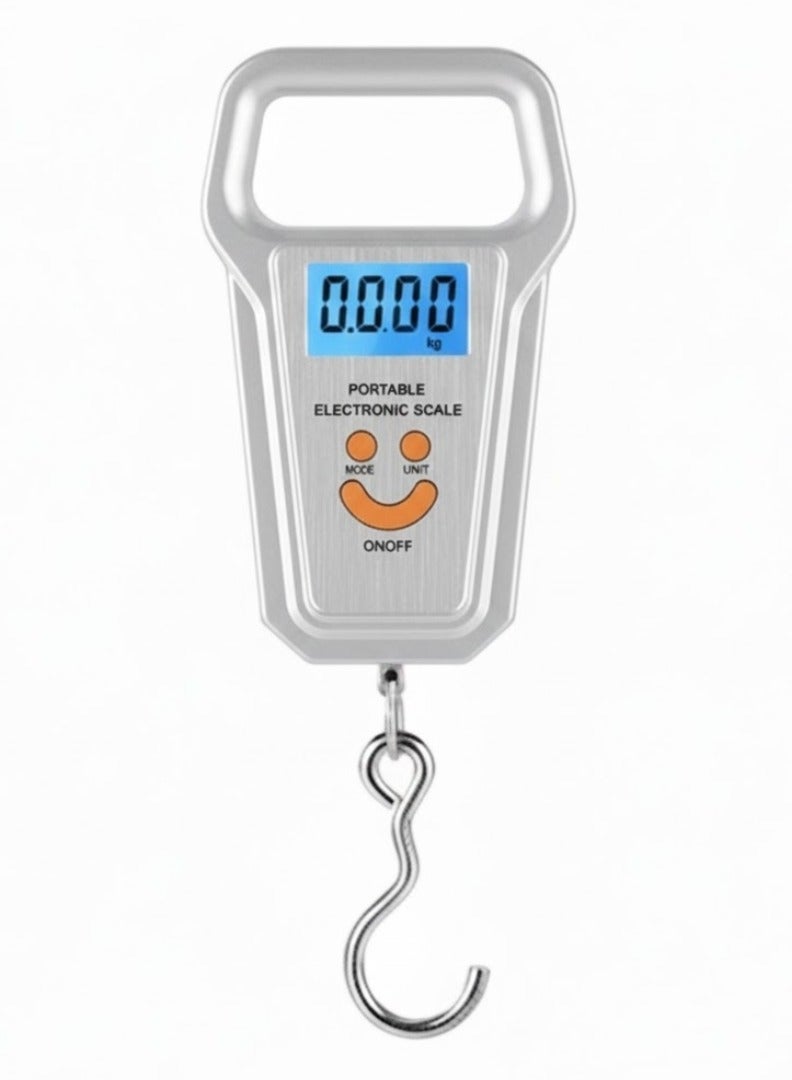 لوكاداه ميزان أمتعة رقمي معلق بشاشة LCD - ميزان وزن إلكتروني محمول مزود بخطاف متين من الفولاذ المقاوم للصدأ، ميزان أمتعة سفر يدوي للحقائب، الصيد، الطرود والاستخدام المنزلي (كجم/رطل/أونصة) - Image 2